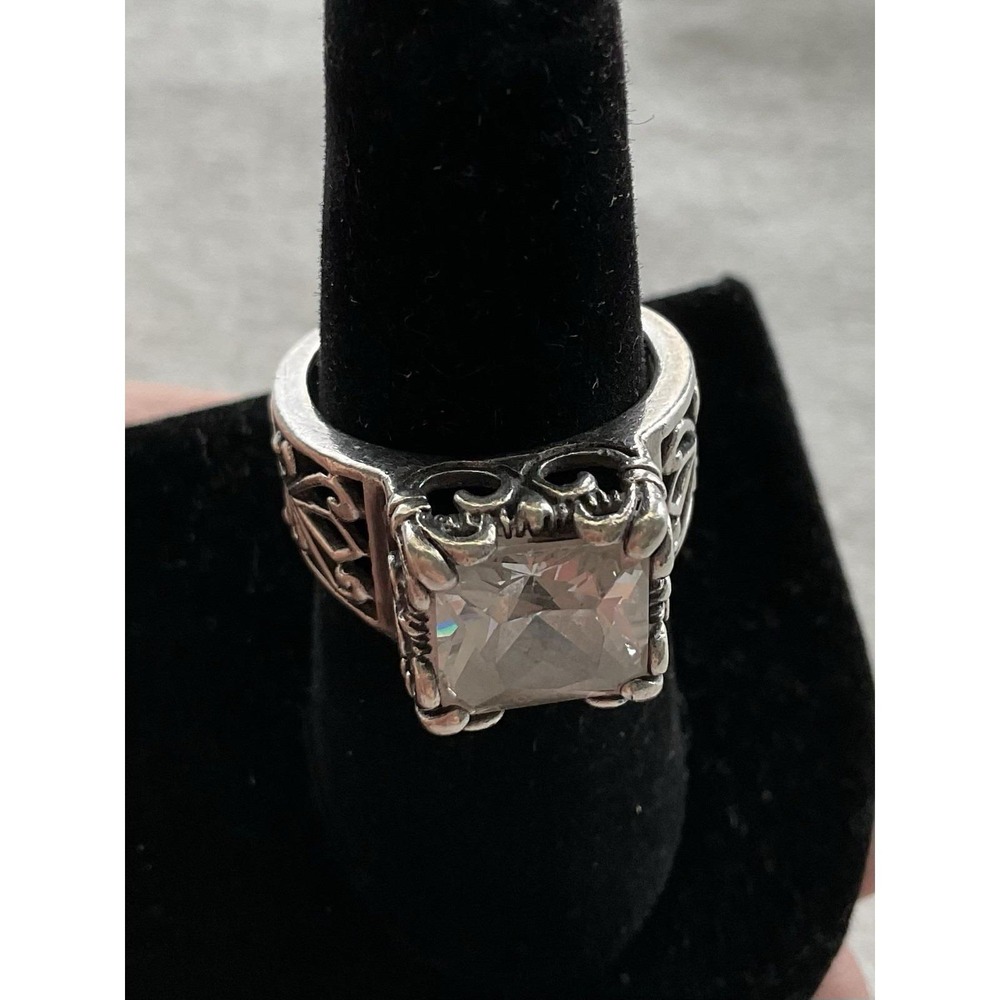 vintage Silpada ring Size 6.5 925 sterling silver Clear Tone Estate Jewelry - Picture 2 of 8